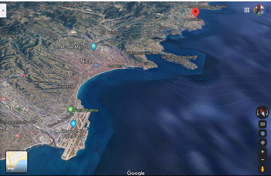 nice and monaco from the air