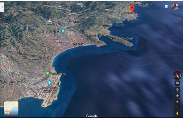 nice and monaco from the air